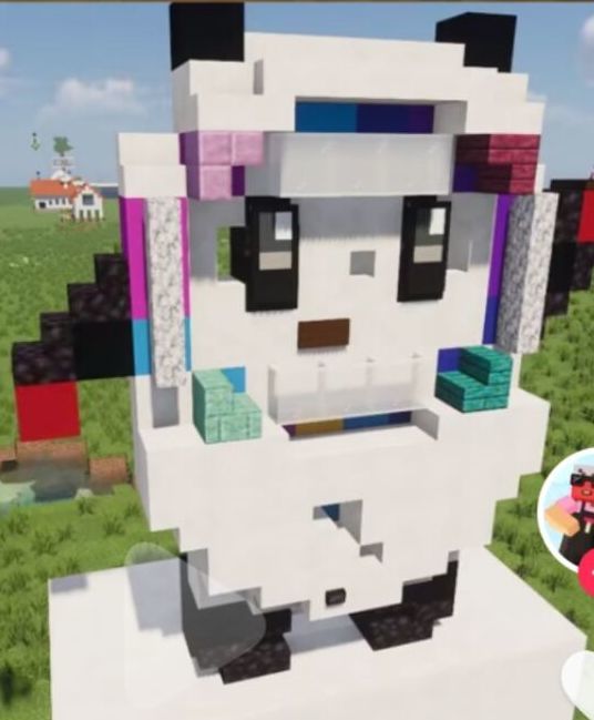 mc我的世界冰墩墩怎么做_我的世界制作冰墩墩教你简单易懂！