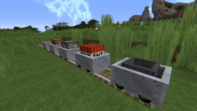 mc我的世界的矿车怎么连起来