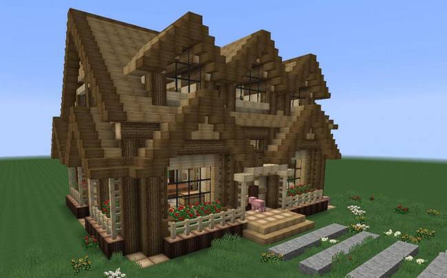 mc我的世界怎么做房子豪华简单