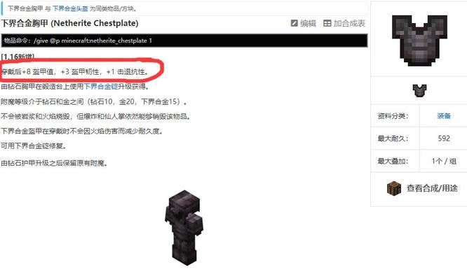 mc我的世界下界合金装备属性是什么