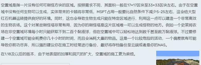 mc我的世界什么是空置域