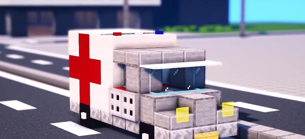 mc我的世界救护车怎么做_我的世界里如何制作救护车