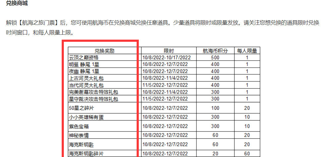 云顶之弈航海币能换什么