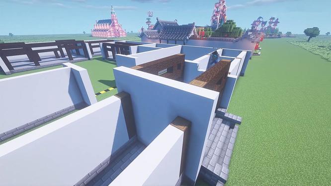 mc我的世界怎么做中国风的房子四合院_我的世界中如何建造具有中国风的四合院