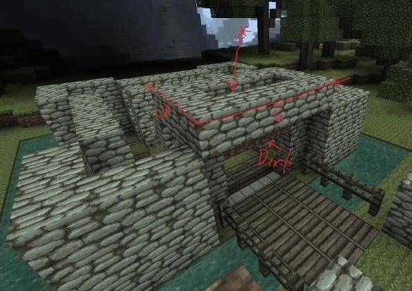 mc我的世界怎么里做一个护城河的城堡_教您如何在我的世界里建造护城河城堡