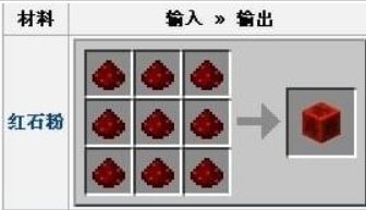 装置红石块的合成配方是什么需要搭配合成示意图_装置红石块的合成配方及示意图