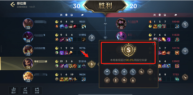 lol手游s级评分规则是什么