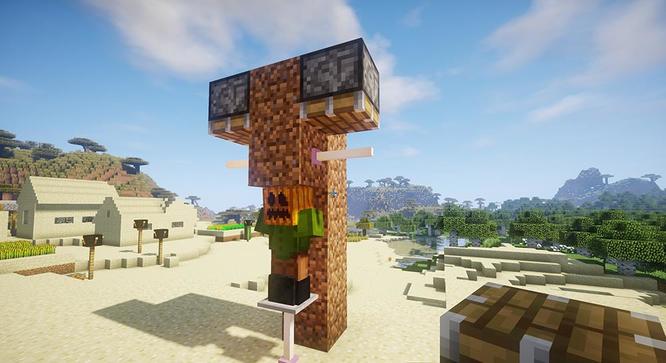 mc我的世界稻草人怎么做_世界中的稻草人制作方法