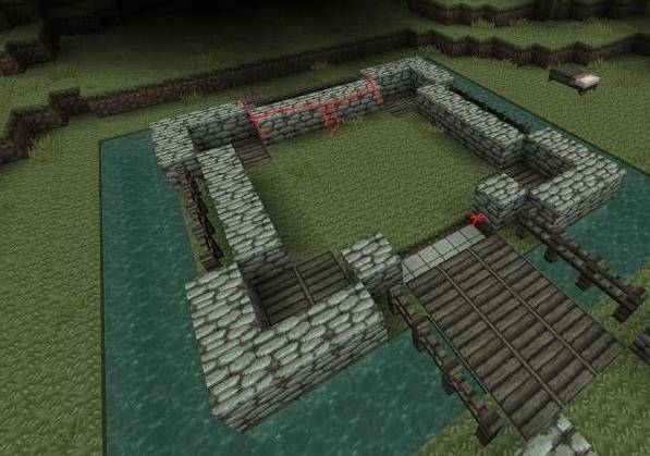 mc我的世界怎么里做一个护城河的城堡_教您如何在我的世界里建造护城河城堡