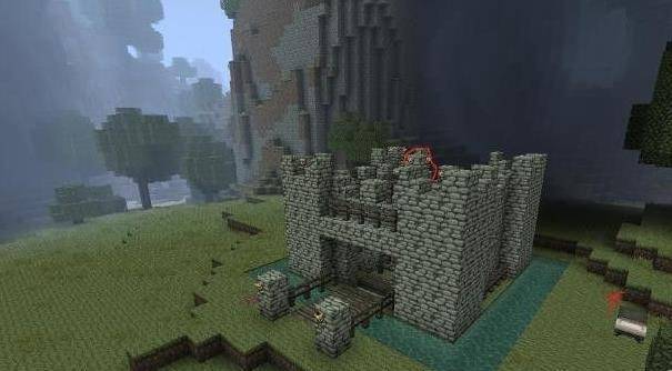 mc我的世界怎么里做一个护城河的城堡_教您如何在我的世界里建造护城河城堡