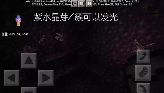 mc我的世界紫水晶会发光吗