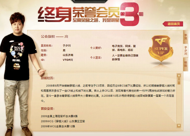 cf穿越火线终身荣誉会员有哪些人_穿越火线哪些玩家被授予CF终身荣誉会员