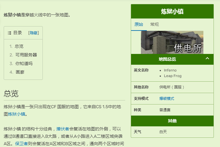炼狱小镇是cf穿越火线里的什么图