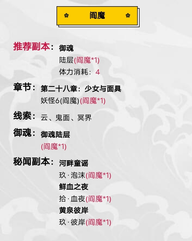 阴阳师手游阎魔哪里多