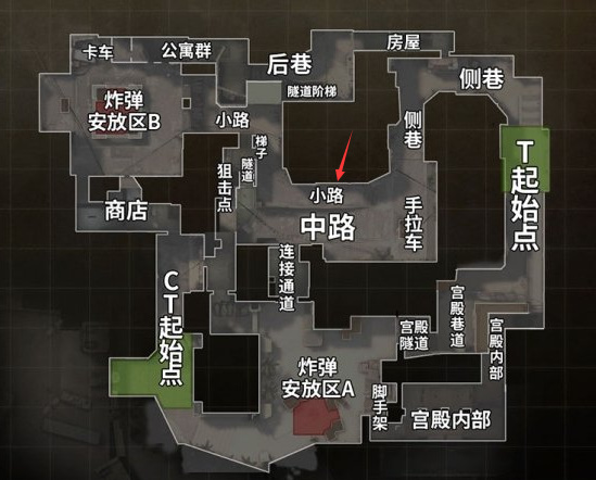 csgo荒漠迷城小路在哪