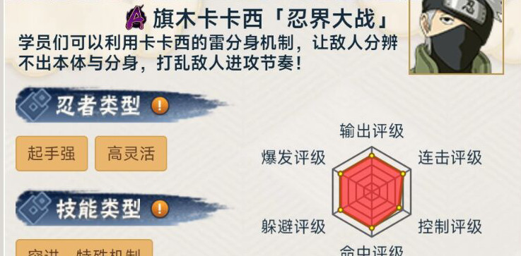 火影忍者手游忍界大战卡卡西强度怎么样
