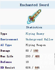 (泰拉瑞亚)附魔剑怪物怎么刷_泰拉瑞亚怪物刷剑法