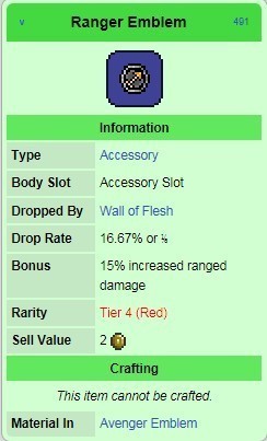 (泰拉瑞亚)射手毕业饰品推荐有哪些