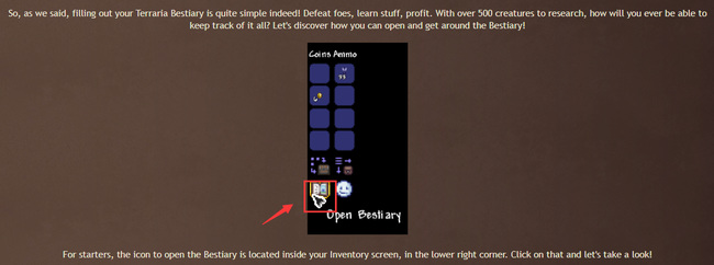 (泰拉瑞亚)怪物图鉴怎么制作