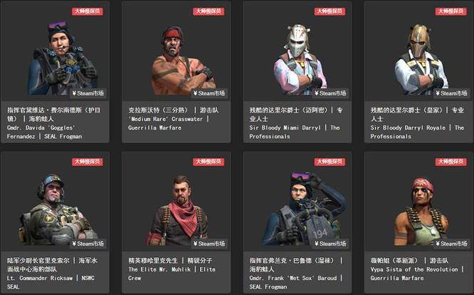 csgo反恐精英哪些探员有语音特效