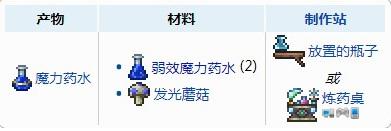 (泰拉瑞亚)魔力药水怎么做