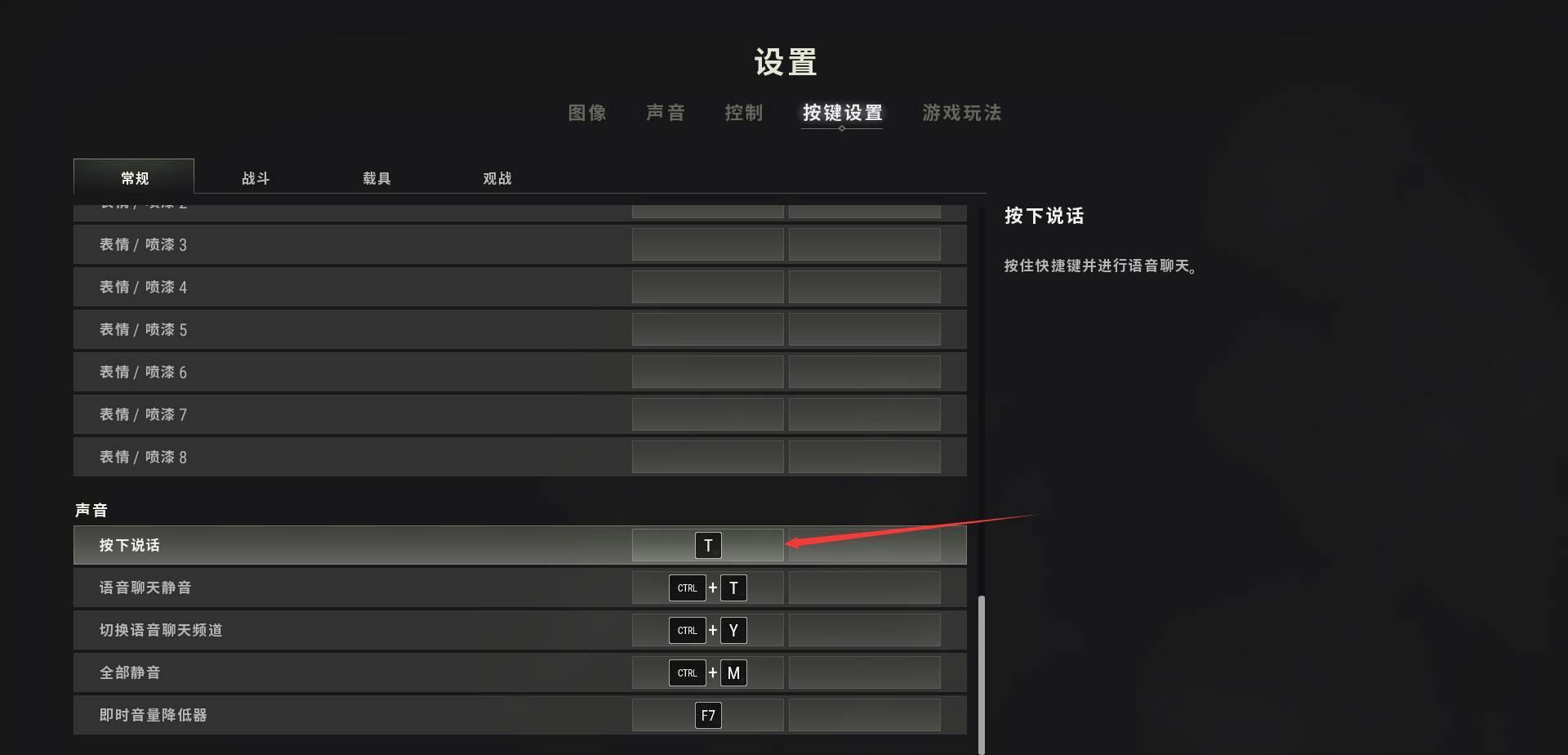 绝地求生吃鸡按什么说话