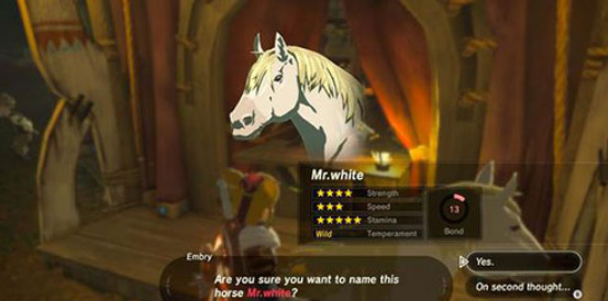 公主的白马怎么得_塞尔达传说荒野之息中如何获得公主的白马