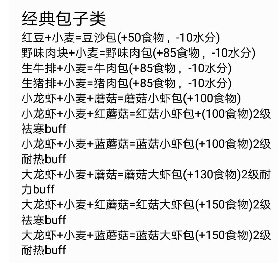 创造与魔法手游食物制作配方有哪些_创造与魔法手游中有哪些食物制作配方