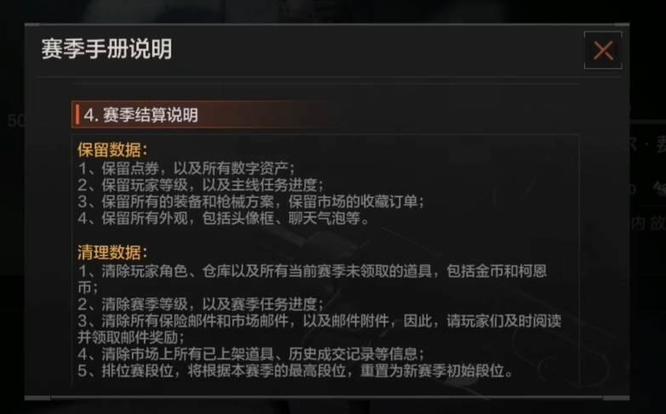 暗区突围手游赛季末会删档吗