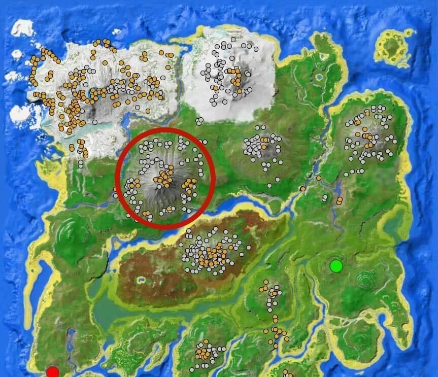 方舟生存进化孤岛哪里铁矿最多