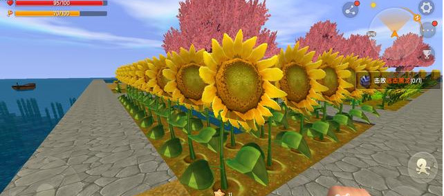 迷你世界手游向阳花在哪里最多见