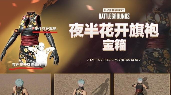 绝地求生的夜伴花开旗袍宝箱里面有什么