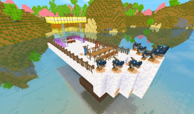 迷你世界手游海洋版本怎么造游艇的_迷你世界手游海洋版打造梦幻游艇