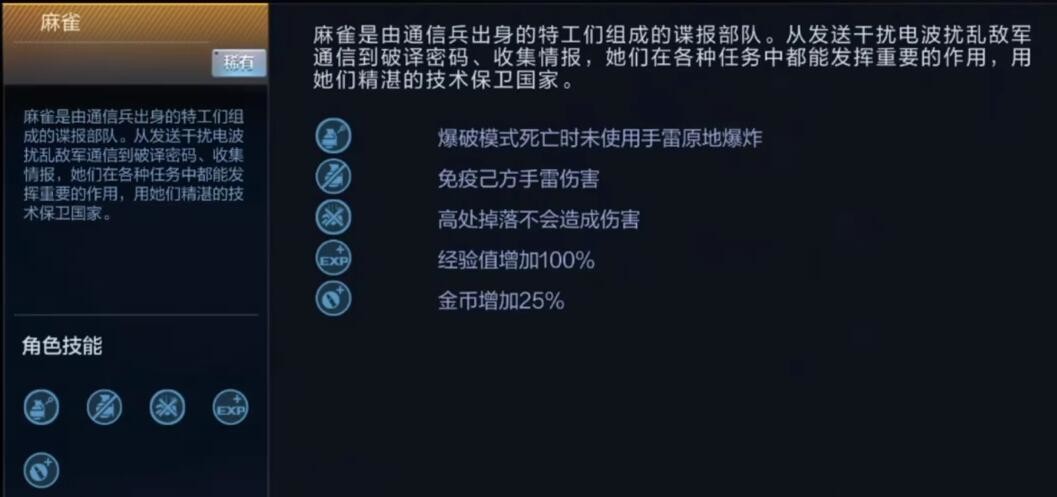 cf手游麻雀角色怎么样