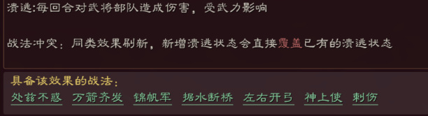 三国志战略版溃逃状态是什么意思