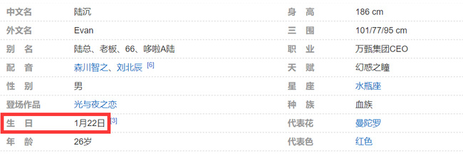 光夜男主信息生日是什么时候 光与夜之恋手游男主生日是哪天