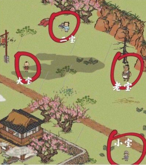 江南百景图大宝小宝在哪里