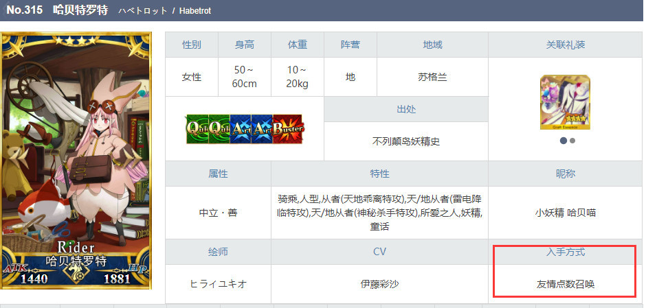 fgo哈贝喵什么时候进友情池 fgo哈贝喵何时可在命运-冠位指定游戏的友情池中获得