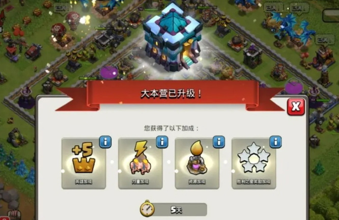 升本后有几天四倍奖励 部落冲突升本四倍奖励天天享