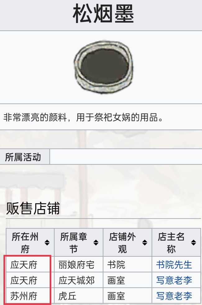 江南百景图牡丹红松烟墨在哪个地图 江南百景图手游中如何寻找牡丹红松烟墨