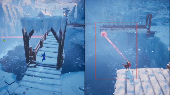 双人成行雪地桥怎么过