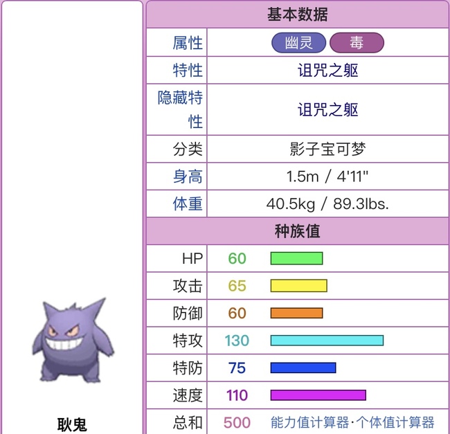 阿尔宙斯耿鬼特性哪个好