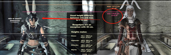 ff14(最终幻想14)兔男有多高