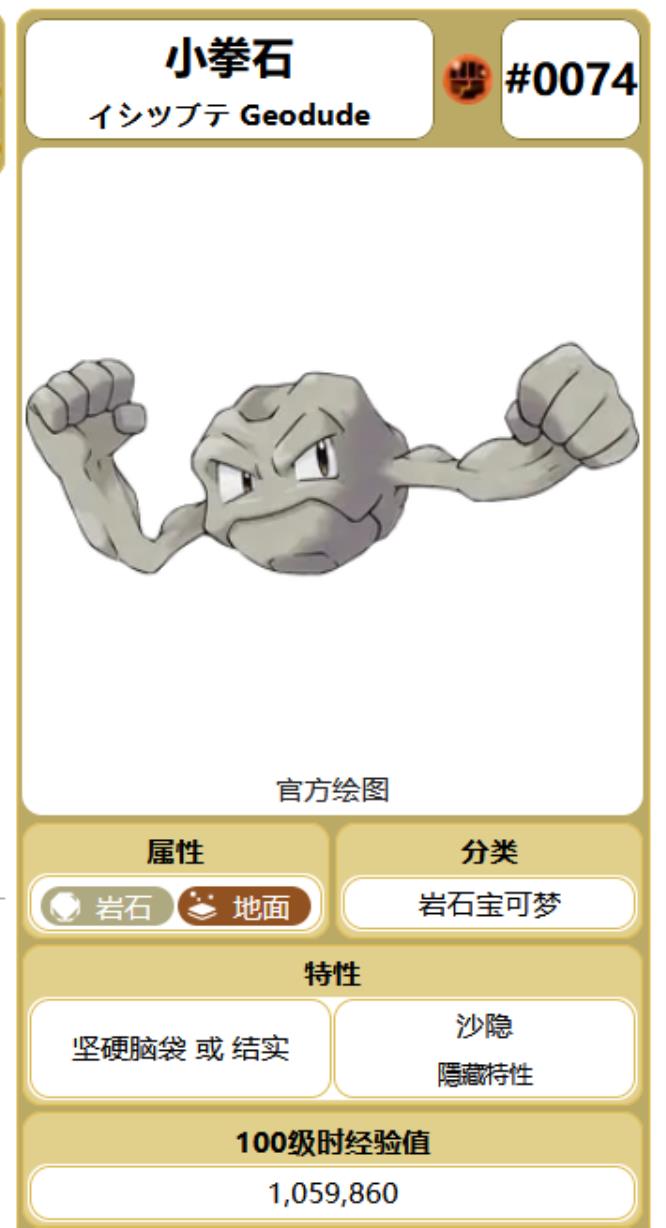 宝可梦传说：阿尔宙斯小拳石性格是啥好