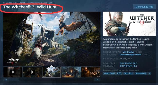 巫师3steam叫什么名字 巫师3狂猎Steam版游戏名称是什么