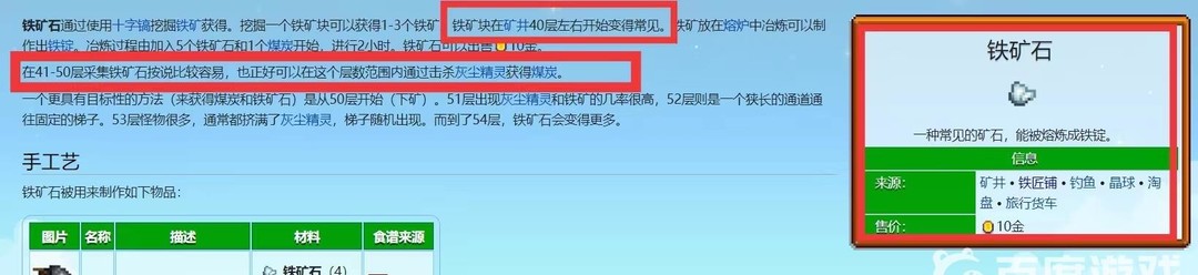 星露谷铁矿石在第几层