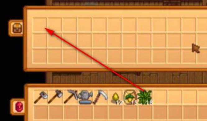 星露谷怎么把东西放宝箱里