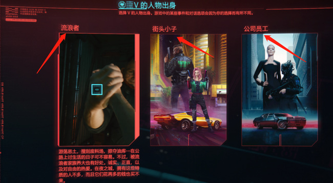 赛博朋克选择出身有区别吗