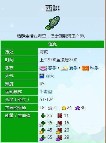 星露谷西鲱鱼在哪里钓