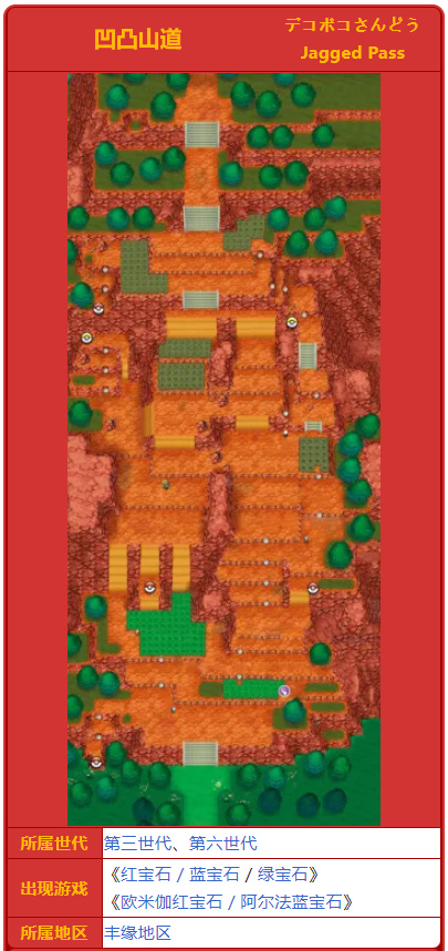 精灵宝可梦究极绿宝石凹凸山道在哪 精灵宝可梦究极绿宝石中的凹凸山道位置在哪里
